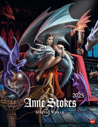 Anne Stokes: Mystic World Posterkalender 2025: Mystische Wesen in einem Wandkalender für Fantasy-Fans. Kalender im Format 34 x 44 cm.