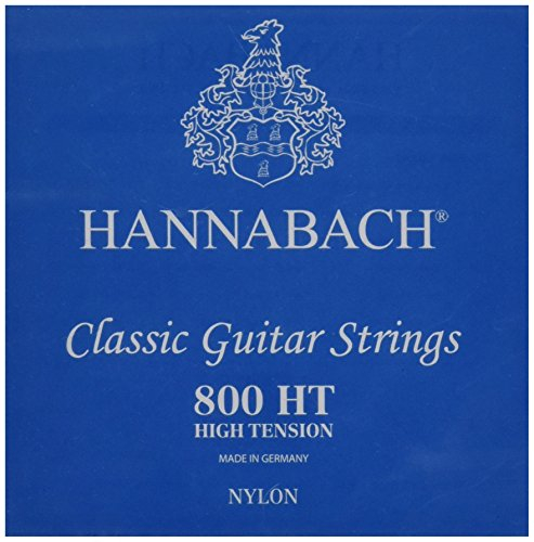 Hannabach Klassikgitarre-Saiten Serie 800 Low Tension versilbert Komplettsatz, 800HT, Saiten für Gitarre (versilberter Kupferdraht, niedrige Spannung, für Konzertgitarren zum Einstieg)