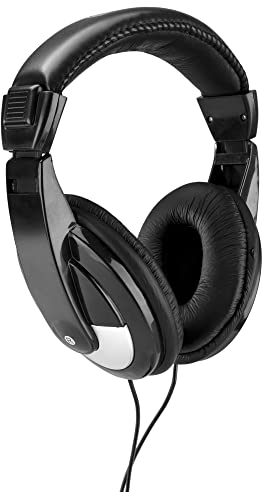 Skytec Vonyx SH120 - Casque DJ avec Sac de Transport, Léger et Robuste, Prise Jack 3,5mm, Adaptateur vers Jack 6,3mm Inclus, Idéal pour Musiciens et DJs
