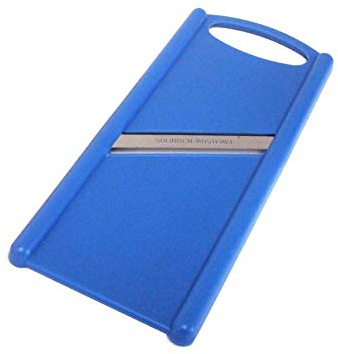 Sonja-Plastic Gurkenhobel mit Solinger Klinge, beidseitig schneidend, rostfreier Edelstahl, Pastell-blau, Made in Germany
