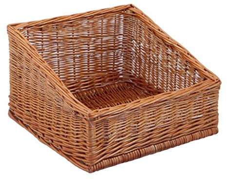Regalkorb Schräg quadratisch, braun, T 40cm x B 40cm x Hv 15cm x Hh 25cm
