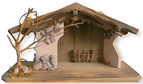 Unbekannt Krippenstall Stall 37x15x20,5cm für 6-10cm Figuren