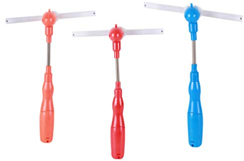 Toyvian 3pcs LED Windmill Spinner Light Up Pinwheel Flashing Wind Spinners Glowing Outdoor Toys Rotary Music Bar Toy for Kid