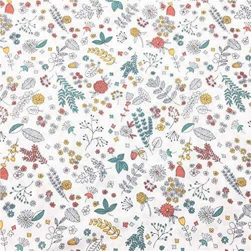 TAOSON 100% Cotton 300 Thread Count Envelope Style V Shaped/Tri/Boomerang Standard Pillow Case Cushion Cover Only Cover No Insert (White Flower Leaves)