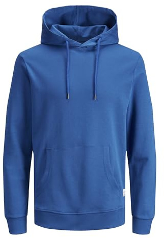 JACK & JONES herr Tröja jjebasic sweat hood noos, Klassisk blå, XXL