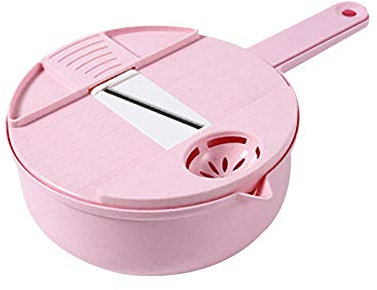 12 in 1 Piece Set Fruits Vegetable Shredder Vegetable Choppers Cutter - Cheese Grater Multi-Function Vegetable Graters Chopper Slicer Dicer Fruit Vegetable Slicer Set Manual Slicers (Pink)