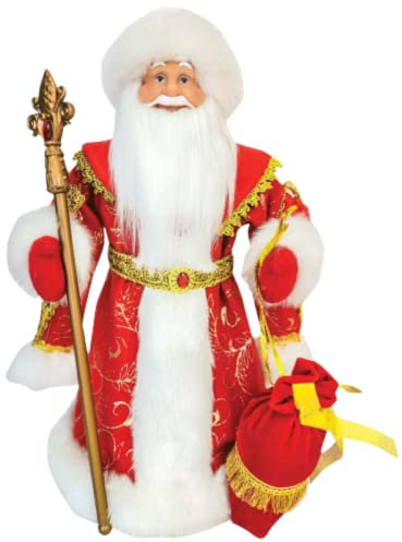 OLYMP DED Moroz | Weihnachtsmann | Figur Ded Moroz mit Bonbonbehälter | Geschenk FÜR NEUJAHRESFEIER, Weihnachten | 70 cm
