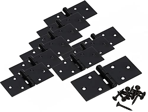 KOTARBAU® 10er Set Kistenband 100x45 mm Gerollt Schwarz Möbelscharnier Möbelband Robust