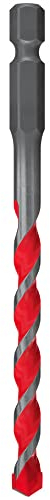fischer 561646 D-U Hex Universal Drill Bit, 8mm, 8/50/100, for Brick/Wood/Tiles/Plastics/Steel/Concrete, Red/Silver