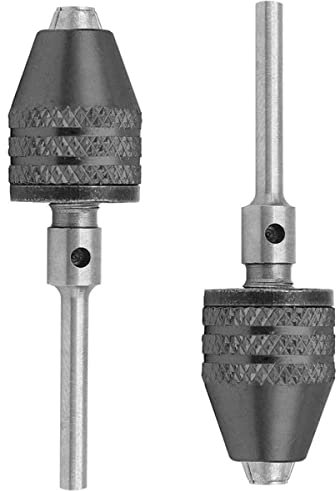 Treki 2 Piezas Mini Portabrocas sin llave Portabrocas Adaptador de Vastago 3 mm Portabrocas Taladro Adaptador de 0,3-3,4 mm para Herramienta Amoladora Eléctrica