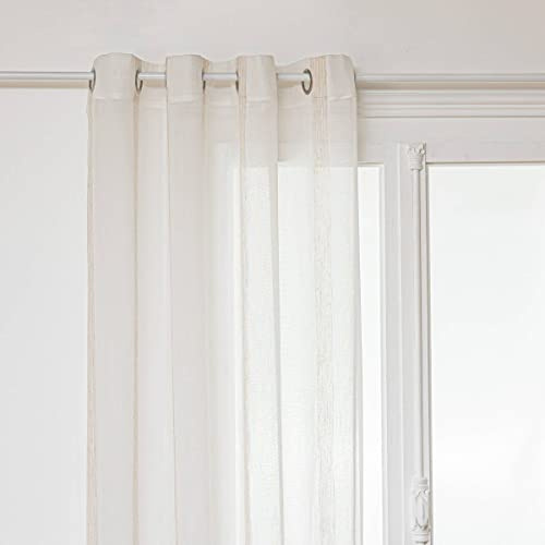 Atmosphera - Gardine - Leinen - weiß - 140x240 cm - Weiß
