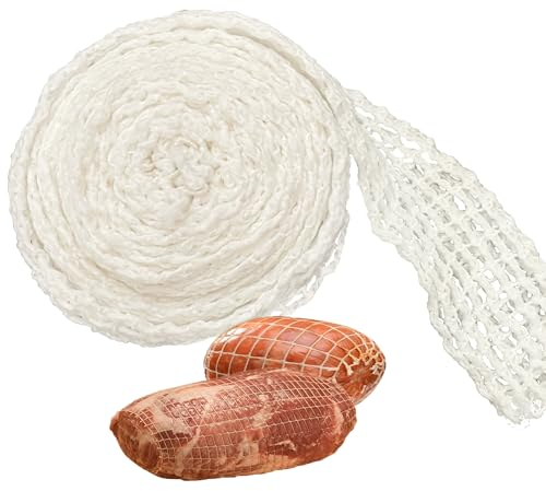 duoyif Rete per Arrosti Rete Arrosto Elastica 2M, Rete di Carne Rete Alimentare per Arrosti Rete Elastica per Arrosti, Rete da Cucina in Cotone per Conservare Friggere e Cucinare La Carne (2m)