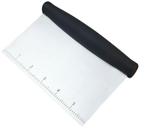 hobbyme Bench Scraper Multi-Purpose Dough Cutter Bench Scraper Stainless Steel Dough Pastry Bench Cutter Scraper For Bread Pizza