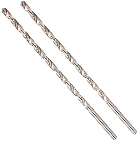 6mm HSS Extra Bohrer, 3/8 Zoll Durchmesser, Schwarz Oxid Beschichtung, für Holz, Metall, Kunststoff, Beton (2 Stück)