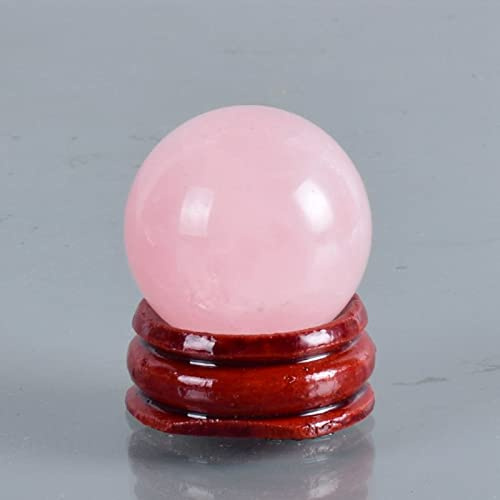BIANMTSW Bola de Cristal 25 MM Piedra Natural Huevo Jade Cuarzo obsidiana Esfera Kegel Masaje for Mujer Herramienta Masaje de Manos, Cuarzo Rosa Inicio Colecciones