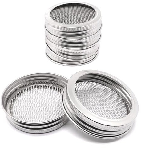 GDFYMI Deckel für Sprossengläser aus Edelstahl, für Einmachgläser, 6 cm (2 3/4 Zoll), 6 Stück