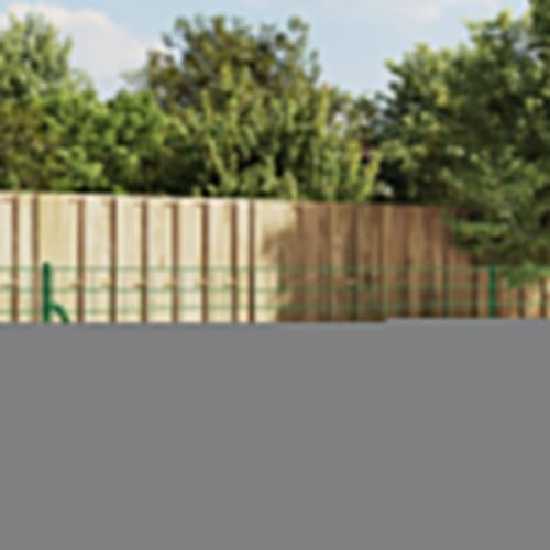 IKAYAA Maschendrahtzaun mit Bodenhülsen, Gartenzaun Set 25 m, verzinkter Stahl, grün
