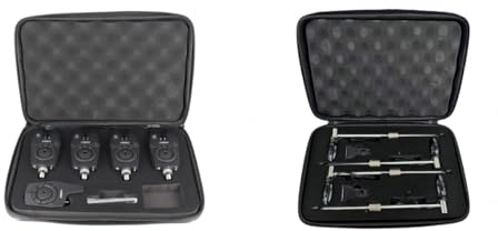 AGEM Swinger Bissanzeiger Angeln LED 4 Stück Carp Fishing Bite Alarms für Karpfenangeln (RF1688(4+1) SW18)