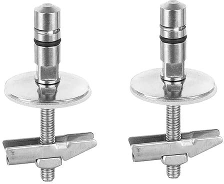 Ramm Toilettensitz Ersatzscharniere für Villeroy & Boch Omnia Architectura 98M9C101, Silber, Edelstahl, SoftClose, 2.5 cm, 24 mm, WC-Sitz, Toilette Sitz