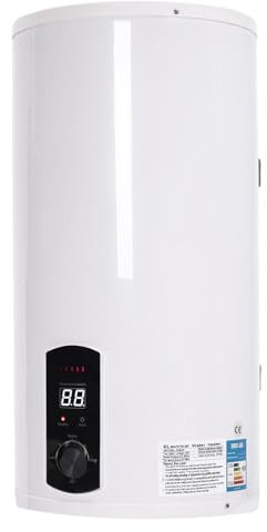 ACROSSPART Caldaia ad acqua calda elettrica 50 l, scaldabagno 220 V, scaldabagno verticale da cucina con schermo a LED