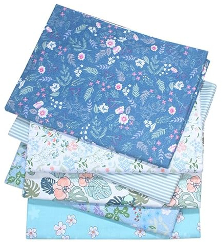 Bomullstyg, 6 stycken, lapptäcke, tyg, bunt 50 x 50 cm, gör-det-själv, bomull, blomma, växter, tryckta hantverk, tyger för lapptäcke, kviltning för sömnad, scrapbooking, quiltning, hantverk'