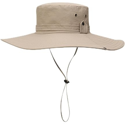 CALLYSONIC UPF 50 safari-hatt män kvinnor, solhatt män med brett brätte, vattentät ranger hatt, vikbar fiskarhatt för utomhus, vandring, camping, fiske, V, M