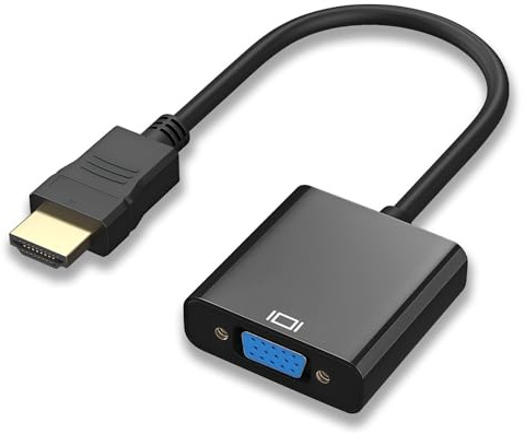AK Adaptateur HDMI vers VGA (mâle vers Femelle), Convertisseur Unidirectionnel HDMI vers VGA pour Ordinateur, Bureau, Portable, PC, Moniteur, Projecteur, HDTV, Xbox, Chromebook, Roku, Xbox et Plus