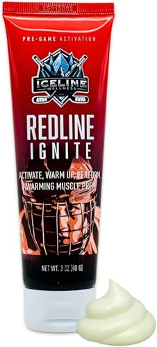 Redline Ignite – Pre-Game Activation Warming Cream for Athletes | Heat Formula to Loosen Muscles & Support Circulation | Hockey, Baseball, Training – Fast-Absorbing – 3 oz