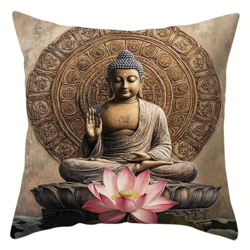 ANSIWEIGO Kit Point Noué Coussin,Canevas à Nouer 43x43 cm,Activité DIY pour Débutants, Enfants et Adultes,Décoration Maison et Cadeau Fait Main,Statues classiques