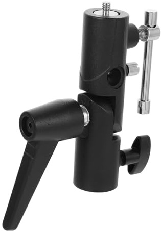 VERDANVERSE H-Type Flash Stand Bracket with Umbrella Softbox Holder, All-Metal Camera Mount for Photography Lighting Accessories and Tripod Attachment, Compatible with Studio Flash