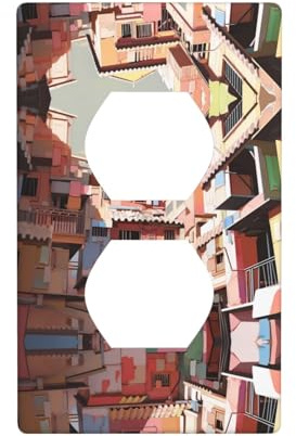 Phayah Storybrooke - Placa de pared para receptáculo dúplex de tamaño estándar, policarbonato termoplástico, doble enchufe