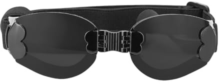 Ylnailky Hundeschutzbrille Für Mittelgroße Hunde | Anti Blend Schutz Für Tiere | UV Schutz Sonnenbrille Mit Verstellbarem Gurt Für Bergplateau Wanderungen