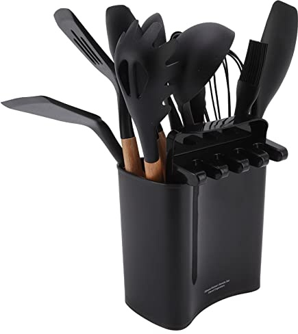 Haofy Juego de Utensilios de Cocina para Acampar de 13 Piezas con de Madera Resistente Al Calor, Liviano y Portátil para Cocinar Al Aire Libre, Viajes con Mochila, Aventuras en Vehículos Recreativos