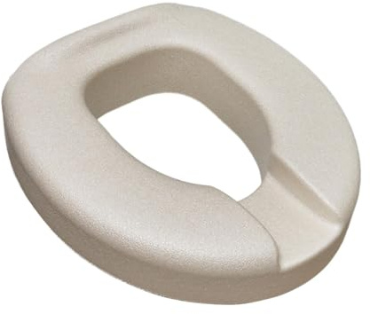 Baoblaze Erhöhter Toilettensitz, WC-Sitz Erhöht Universell, Toilettensitzerhöhung, Praktisch, Wasserdicht, Waschbar, Komfortabel für Senioren, Schwangere Frauen, Beige