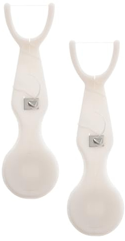 FONDOTIN Porta Hilo Dental Recargable en Forma Limpieza Precisa Diseño Portátil y Material Abc Nylon, Adecuado para Viajes y Oficina, Paquete de 2 Piezas