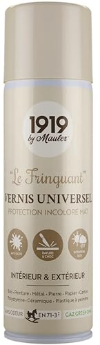 MAULER - Vernis Protecteur Multisupports - Le Fringuant Mat Incolore 400ml | Int/Extérieur Très Faible Odeur - Anttache & Rayure - Multisupports Bois, Métal, PVC… - Manufacture Mauler depuis 1919