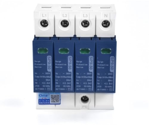 SP9 50KA T1+T2 Class1 type 1 SPD 2P 3P 4P Surge Protector 385VAC Din Rail House Surge protective device Lightning Arrester
