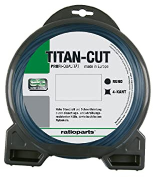 Ratioparts - Titan Cut Mähfaden - Ø 3,0 mm - Länge 22 m - 4-Kant Faden mit hochfestem Nylonkern - für Freischneider und Motorsensen