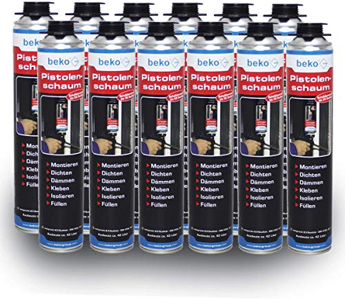 12 x beko Pistolenschaum Polyurethanschaum 750 ml