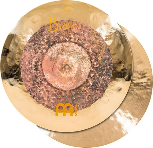 Meinl Cymbals Byzance 14 Dual Hihat – Made in Turchia – Bronzo B20 martellato a mano, 2 anni di garanzia (B14DUH)