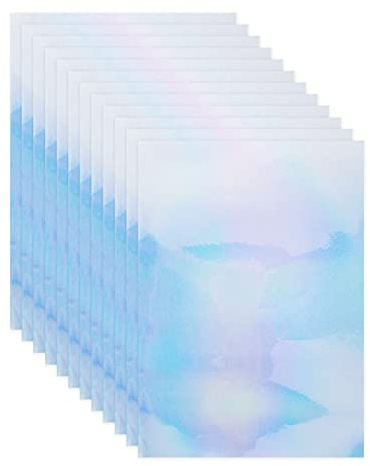 VGOL 40 Blatt Bedruckbare Selbstklebende Holografische Vinyl Aufkleber Papier A4, Wasserdichte Personalisierte Aufkleber für Tintenstrahl- und Laserdrucker