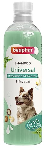 Beaphar Champú Perros Universal 250ml – Extractos Naturales de Aloe Vera y Aceite de Macadamia – Cuida y Protege su Piel y Pelo –Apto para Todo Tipo de Pelo - Vegano - pH Neutro – 250 ml