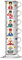Bialetti Set de 6 tasses empilables, porcelaine