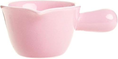 Gravy jug Porcelain Gravy Sauce Boat Gravy Sauce Boat Saucer Stand Traditional Porcelain Gravy Sauce Boat with Saucer Porcelain Gravy Boat Cream jug with Handle /91 (Color : Pink)