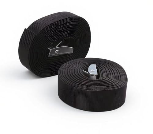 Cinghie Di Ancoraggio, Cinghie Di Tensionamento, Fibbie A Scatto In Lega Di Zinco, Nastro PP, 5 M X 25 Mm, 2 Pezzi, Adatte Per L'ancoraggio Del Carico, Per Il Fissaggio Dei Portapacchi, Ecc.nere