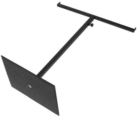 GRIRIW Adjustable Telescopic Towel Rack with Balanced Base, 23-inch Black T-Shaped Hand Towel Holder Stand for Bathroom and Kitchen Countertop Use