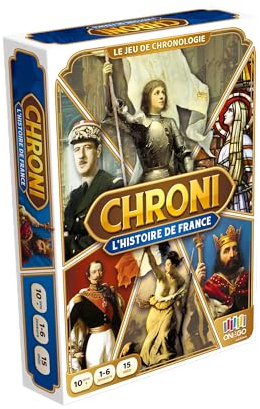 CHRONI - FRANKENSKA HISTORIEN - Ny version - ON THE GO Editions - Brädspel - Spel om Frankrikes historia - 1 till 6 spelare - från 10 år - andra teman existerar - lär dig på roligt