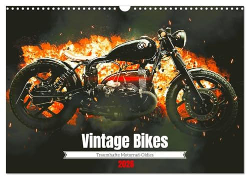 Vintage Bikes. Traumhafte Motorrad-Oldies (Wandkalender 2026 DIN A3 quer), CALVENDO Monatskalender: Alte Motorräder wecken Sehnsüchte und Emotionen (CALVENDO Mobilitaet)