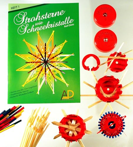 Bastelset (Komplett-Set) Wunderschöne nostalgische Strohsterne mit Anleitungsheft1