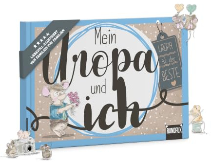 Rundfux Erinnerungsalbum Uropa & Urenkel – Gemeinsame Erinnerungen | Familiengeschichte, Lebensgeschichten, Generationenbuch, Ausfüllbuch, Fotobuch, Andenken, Traditionen, Familienmomente